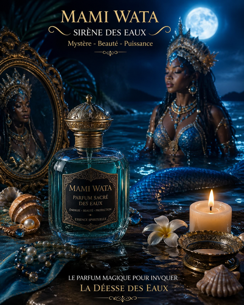 Le parfum magique de mami wata, rituel spirituel mami wata, sirène des eaux africaine, secret de mami wata, invocation mami wata africaine