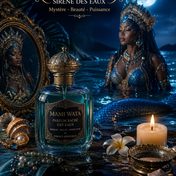 Le parfum magique de mami wata, rituel spirituel mami wata, sirène des eaux africaine, secret de mami wata, invocation mami wata africaine